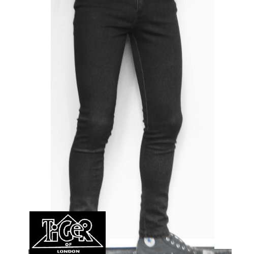 Stretchjeans \"Tiger of London\" Schwarz