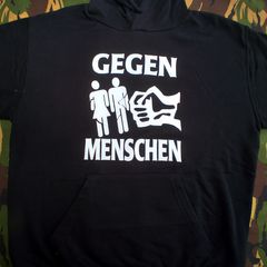 Kapuzen-Pullover "Gegen Menschen"