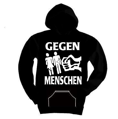 Kapuzen-Pullover "Gegen Menschen"