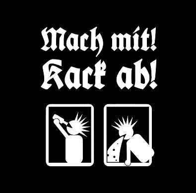 Aufnäher - Mach mit, Kack ab