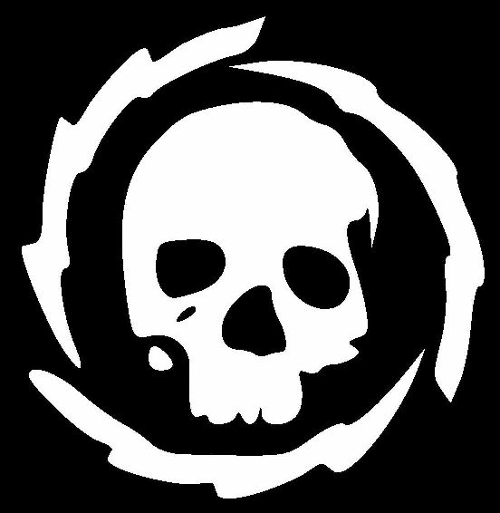 Aufnäher - Totenkopf zackig